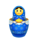 blue matreshka inside