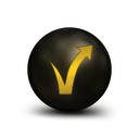 007078-antique-glowing-copper-orb-icon-arrows-arrow-check