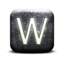 130129-whitewashed-star-patterned-icon-alphanumeric-letter-ww