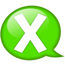 speech-balloon-green-x-icon