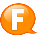 speech-balloon-orange-f-icon