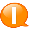 speech-balloon-orange-i-icon