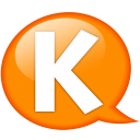 speech-balloon-orange-k-icon